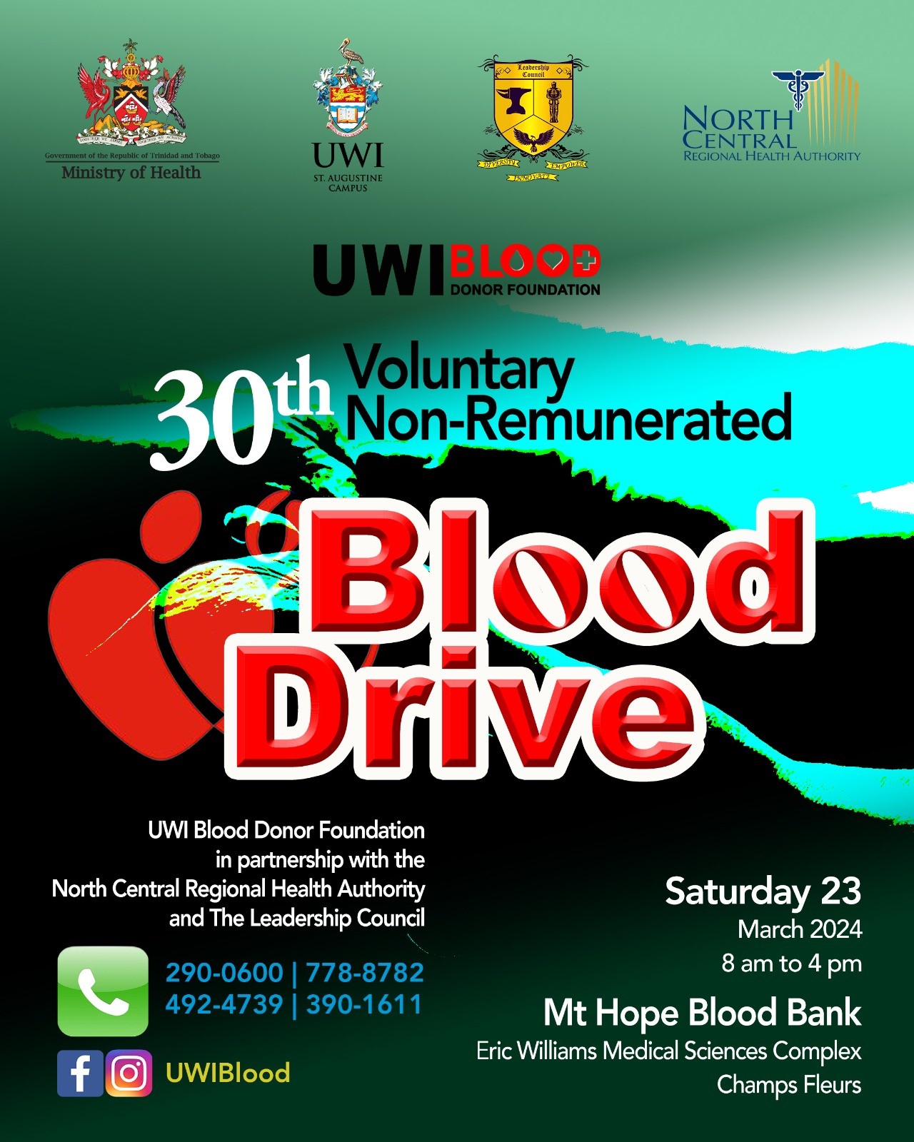 Be The Heartbeat of Hope at the 30th UWI Blood Drive!